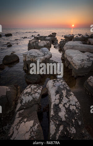 Tramonto sul mare Foto Stock