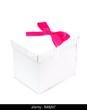 Confezioni regalo isolato su sfondo bianco Foto Stock