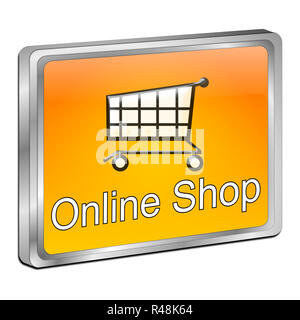 Online Shop Button Foto Stock