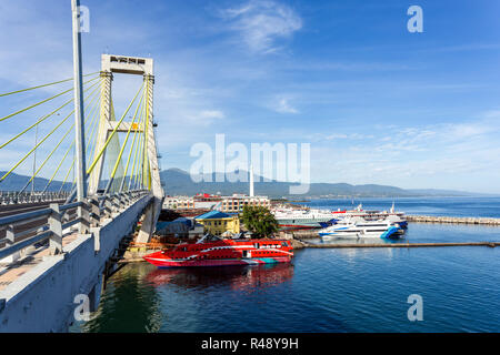 Porto di Kota città di Manado, Indonesia Foto Stock