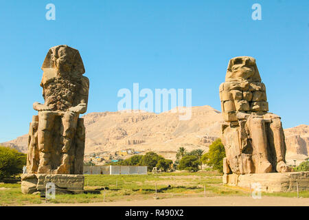 Colos di Memnon, Egitto Foto Stock