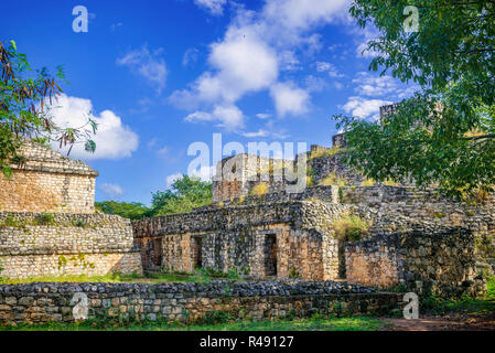 Ek Balam Maya sito archeologico. Le rovine Maya, la penisola dello Yucatan, Messico. Foto Stock