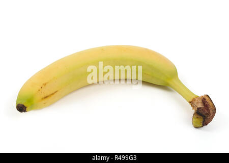 Succosa fresca banana isolato su bianco Foto Stock