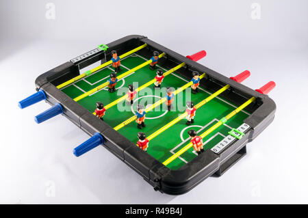 Biliardino giocattolo gioco di calcio Foto Stock