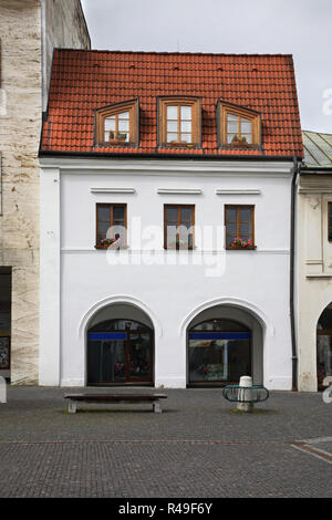 Piazza Marianske, in Zilina. Rakoczi house Slovacchia Foto Stock