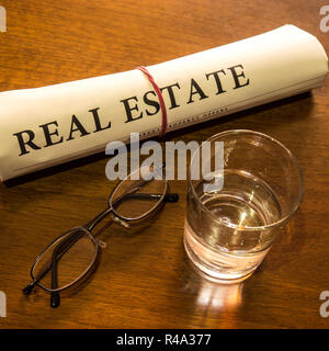 Immobiliare di giornale Foto Stock