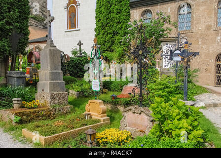 Cimitero di Stift Sankt Peter Salisburgo (Erzabtei San Pietro), Austria Foto Stock