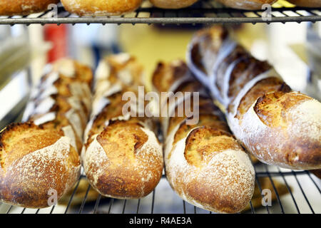 Pane francese in panetteria - Senna Saint-Denis - Francia Foto Stock