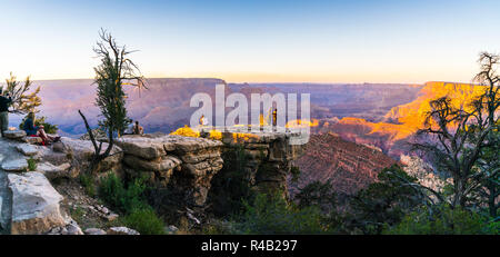 Grand Canyon,Arizona,Stati Uniti d'America. 07.10.16 : vista panoramica nel Grand Canyon al tramonto. Foto Stock