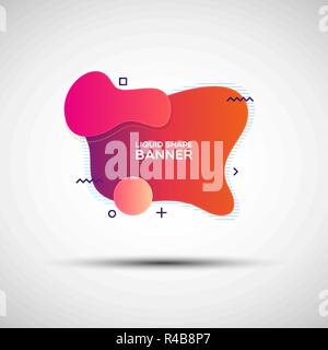 Moderna forma liquida gradient vendita banner. Illustrazione Vettoriale astratto del liquido colorato banner di differenti forme semplici per il vostro design Illustrazione Vettoriale