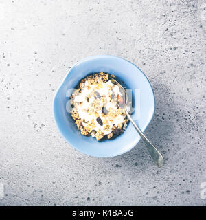 Oat granola con frutti di bosco e yogurt Foto Stock