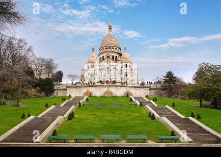 Sacro Cuore Basilica di Montmartre a Parigi, Francia Foto Stock