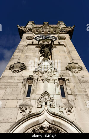 Whitehead Clock Tower, grado 11 elencati Memoriale costruito da pietra di Portland in Bury Lancashire Regno Unito Foto Stock