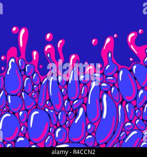Le bolle sono liquidi. Spazio slime. Illustrazione Vettoriale