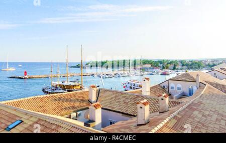 La città di Krk porto, Croazia Foto Stock