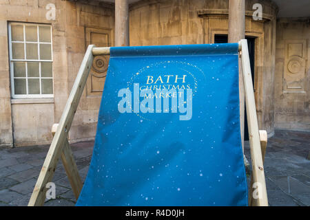 Vasca da bagno Mercatino di Natale, Somerset, Inghilterra, Regno Unito Foto Stock