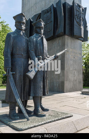 Monumento di Poznan, vista della Wielkopolska Uprising Monument a Poznan che commemora la riconquista dell'indipendenza nazionale in Polonia occidentale nel 1918. Foto Stock