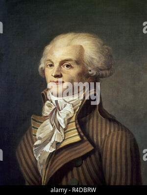 Ecole française . Portrait de Maximilien de Robespierre (1758-1794) . 1793 . Parigi, Museo Carnavalet. Posizione: Collezione privata. Foto Stock