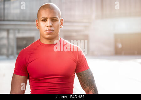 Ritratto di un bel afro-americano Foto Stock