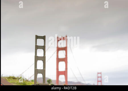 Golden Gate bridge miniatura Foto Stock