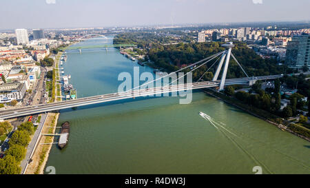 La maggior parte dei SNP, Bridge, Bratislava, Slovacchia Foto Stock