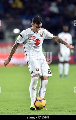Cagliari, Italia. 26 Nov, 2018. foto:Daniele Baselli (Torino FC); 26 Novembre 2018 Cagliari (Italia) Sport Soccer Cagliari Calcio vs Torino Italiana Football Championship League A TIM 2018/2019 Sardegna Arena. Nella foto:Daniele Baselli (Torino FC); il credito: LaPresse/Alamy Live News Foto Stock