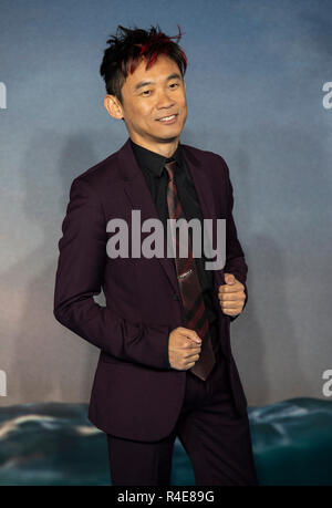 Londra, Regno Unito. 26 Nov 2018. James Wan assiste la prima mondiale di "Aquaman' a Cineworld Leicester Square il 26 novembre 2018 a Londra, Inghilterra Credito: Gary Mitchell, GMP Media/Alamy Live News Foto Stock