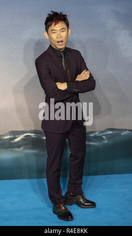 Londra, Regno Unito. 26 Nov, 2018. James Wan assiste la prima mondiale di "Aquaman' a Cineworld Leicester Square. Credito: Gary Mitchell SOPA/images/ZUMA filo/Alamy Live News Foto Stock