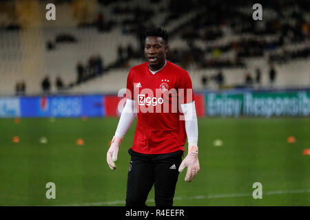 Atene, Grecia. 27 Novembre, 2018. Atene, Stadio Olimpico, AEK Atene FC - Ajax , calcio, Champions League, stagione 2018-2019, 27-11-2018, durante il gioco AEK Atene - Ajax Credito: Pro scatti/Alamy Live News Foto Stock
