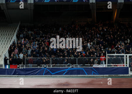 Atene, Grecia. 27 Novembre, 2018. Atene, Stadio Olimpico, AEK Atene FC - Ajax , calcio, Champions League, stagione 2018-2019, 27-11-2018, durante il gioco AEK Atene - Ajax Credito: Pro scatti/Alamy Live News Foto Stock