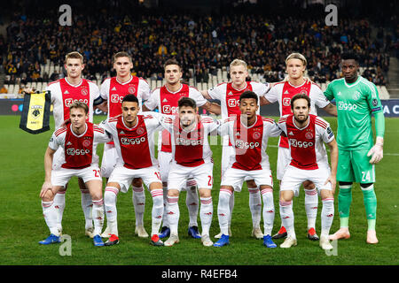 Atene, Grecia. 27 Novembre, 2018. Atene, Stadio Olimpico, AEK Atene FC - Ajax , calcio, Champions League, stagione 2018-2019, 27-11-2018, foto del team prima della partita AEK Atene - Ajax . Credito: Pro scatti/Alamy Live News Foto Stock