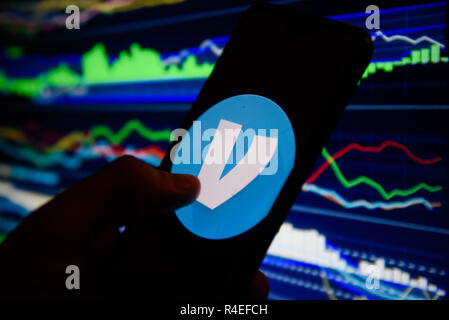 Cracovia in Polonia. 27 Nov, 2018. Venmo logo è visibile su un telefono cellulare Android. Credito: Omar Marques/SOPA Immagini/ZUMA filo/Alamy Live News Foto Stock