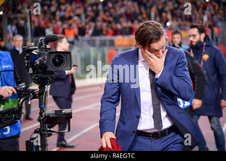 Roma, Italia. 27 Novembre, 2018. : Francesco Totti Foto Fabio Rossi/Roma/LaPresse 27/11/2018 Roma (Italia) Sport Soccer Roma-Real Madrid Champions League 2018/2019 - Stadio Olimpico nel pic: Francesco Totti Credito: LaPresse/Alamy Live News Foto Stock