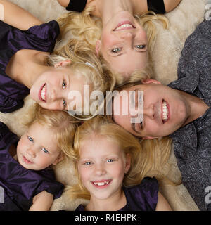 Famiglia felice Foto Stock