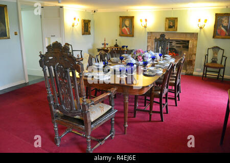 Il Laird la sala da pranzo nella casa di Skaill, accanto a Skara Brae. Accanto alla casa si trova il villaggio preistorico. Il proprietario William Watt scoperto Skara Brae Foto Stock