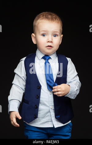 Sorpreso little boy Foto Stock