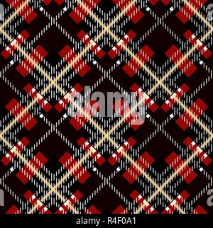 Lumberjack plaid pattern. Seamless sfondo vettoriale. La sovrapposizione alternata di nero e le cellule colorate. Modello per tessuti abbigliamento. eps 10 Illustrazione Vettoriale