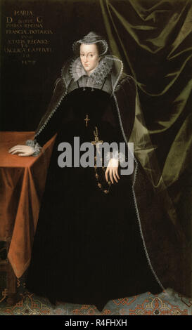 MARIA ESTUARDO (1542-1587) REINA DE ESCOCIA DE 1542 AL 1567 - siglo XVII - 215x140 cm. Autore: anonimo. Posizione: Collezione privata. MADRID. Spagna. Foto Stock