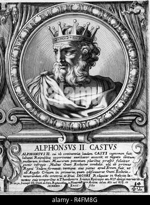 ALFONSO II EL CASTO (759/842) - Rey de Asturias. Posizione: Collezione privata. MADRID. Spagna. Foto Stock