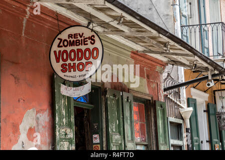 Rev zombie voodoo shop nel Quartiere Francese area di New Orleans in Louisiana. Foto Stock