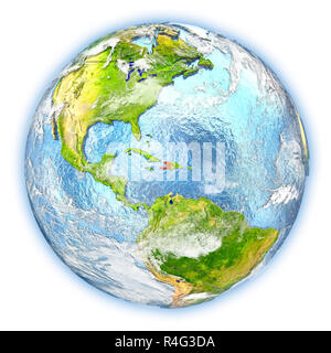 Haiti sulla terra isolato Foto Stock