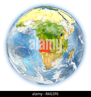 Angola sulla terra isolato Foto Stock