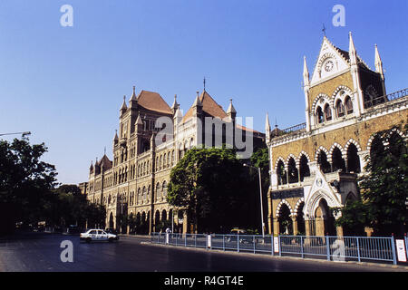 Elphinstone College e David Sassoon biblioteca, Fort, Mumbai, India, Asia Foto Stock