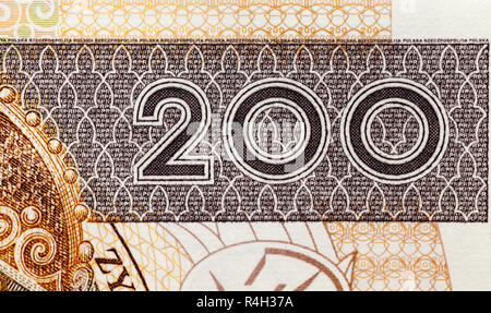 Zloty polacco closeup Foto Stock