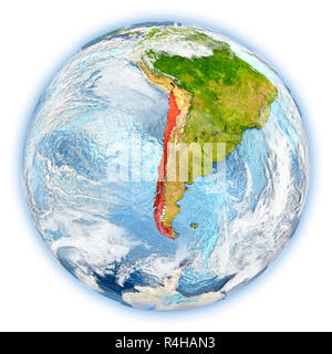 Il Cile sulla terra isolato Foto Stock