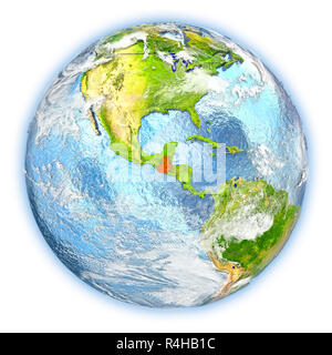 Guatemala sulla terra isolato Foto Stock