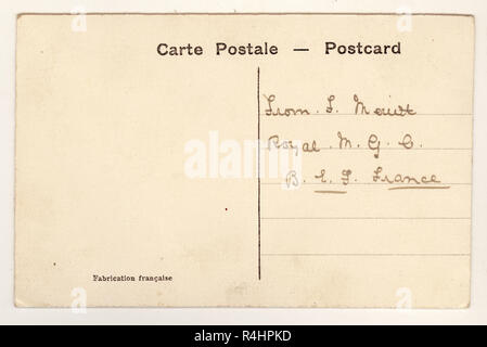 Retro WW1 era cartolina francese, non utilizzato postalmente, Francia. Foto Stock