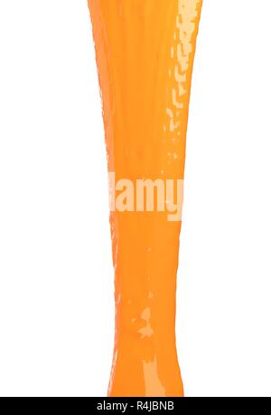 Fluente caramello isolato su bianco 3d illustrazione Foto Stock