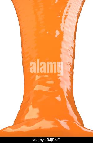 Fluente caramello isolato su bianco 3d illustrazione Foto Stock