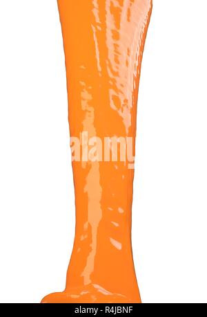 Fluente caramello isolato su bianco 3d illustrazione Foto Stock